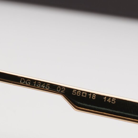 Dolce & Gabbana DG1345 02 Rectangle Eyeglasses 56mm - Gold - Picture 8 of 10